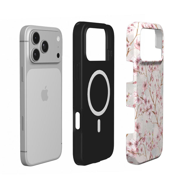 Sakura Dream | MagSafe iPhone Hülle mit Aquarell-Kirschblüten