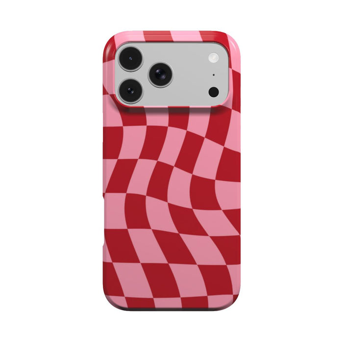Blush Stripe | Wavy Checker MagSafe iPhone Case