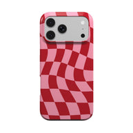 Blush Stripe | Wavy Checker MagSafe iPhone Case