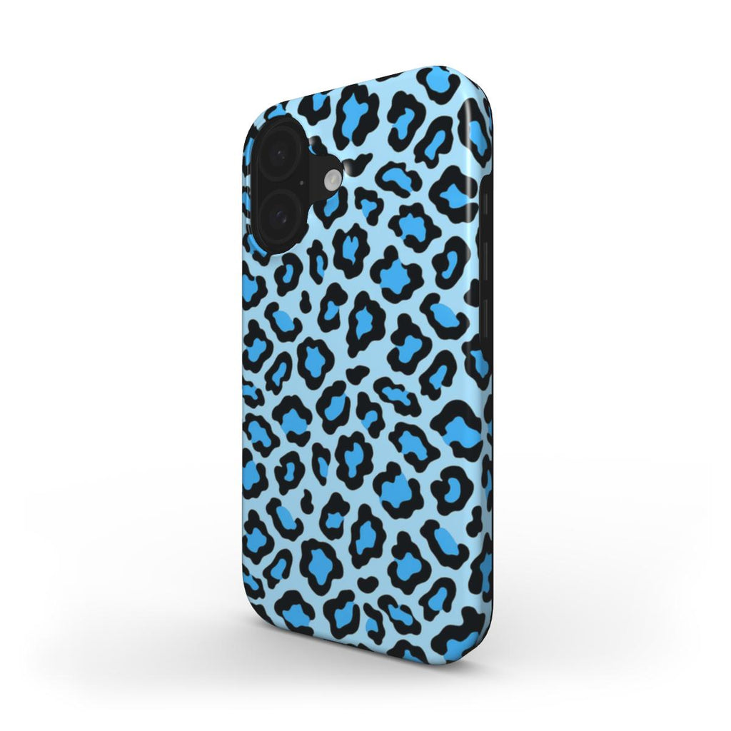 Blue Leopard Print Tough Phone Case