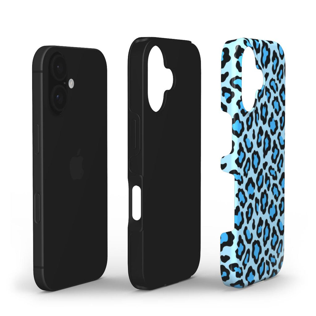 Blue Leopard Print Tough Phone Case