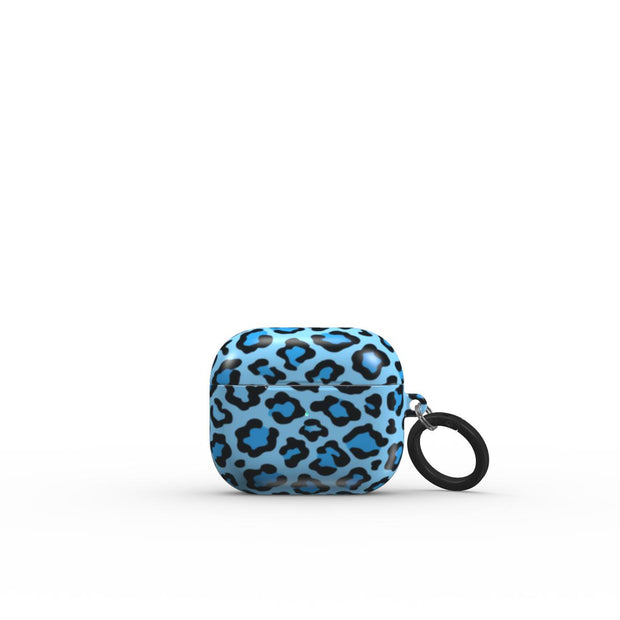 Blue Leopard Print AirPods Case