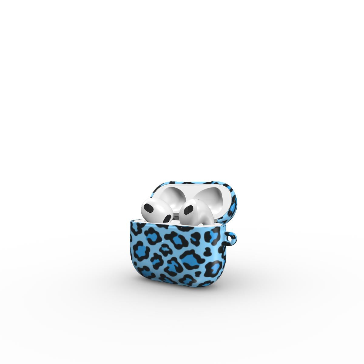 Blue Leopard Print AirPods Case
