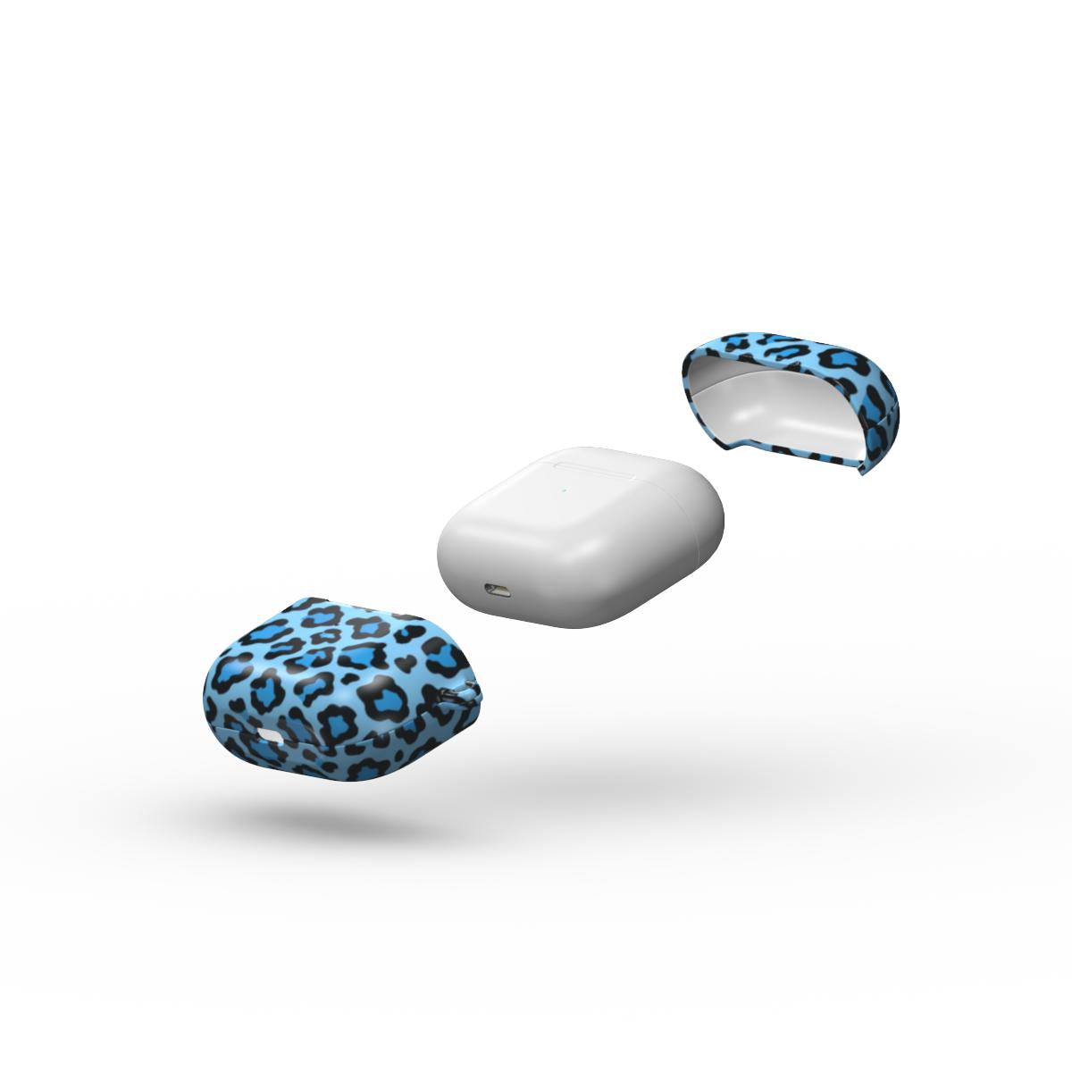Blue Leopard Print AirPods Case