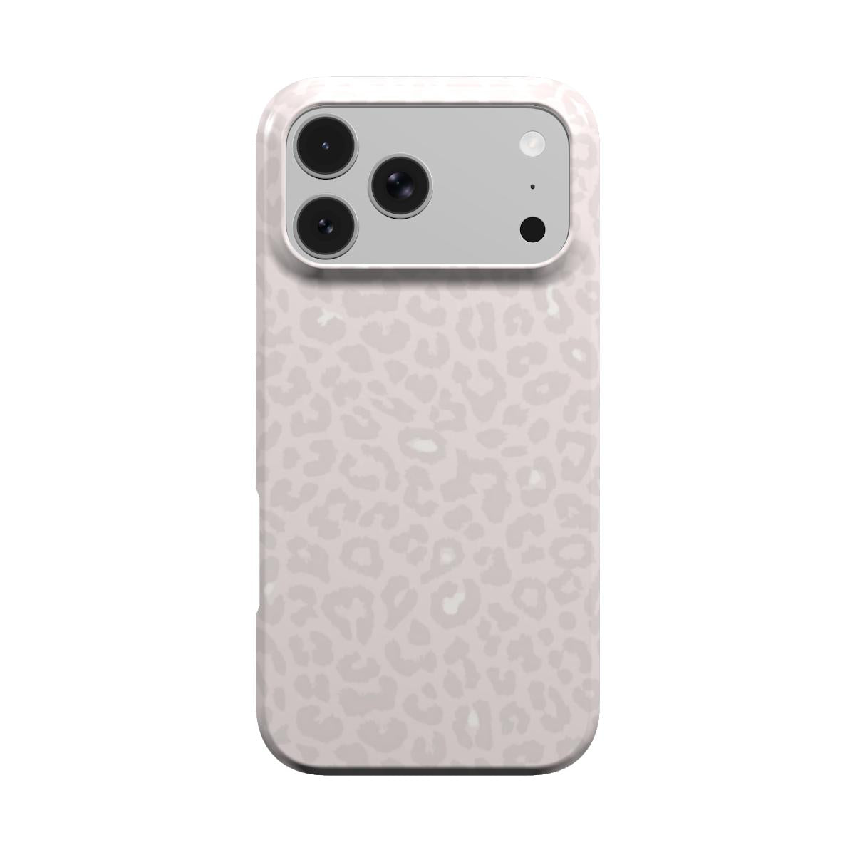Nude Spots | Rougefarbenes Leopard-Print Minimalistisches MagSafe iPhone Case