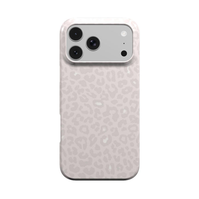 Nude Spots | Rougefarbenes Leopard-Print Minimalistisches MagSafe iPhone Case