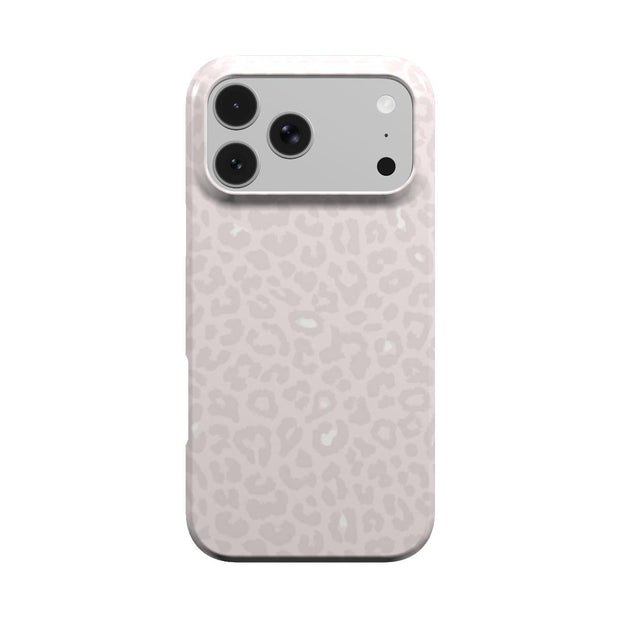 Nude Spots | Rougefarbenes Leopard-Print Minimalistisches MagSafe iPhone Case