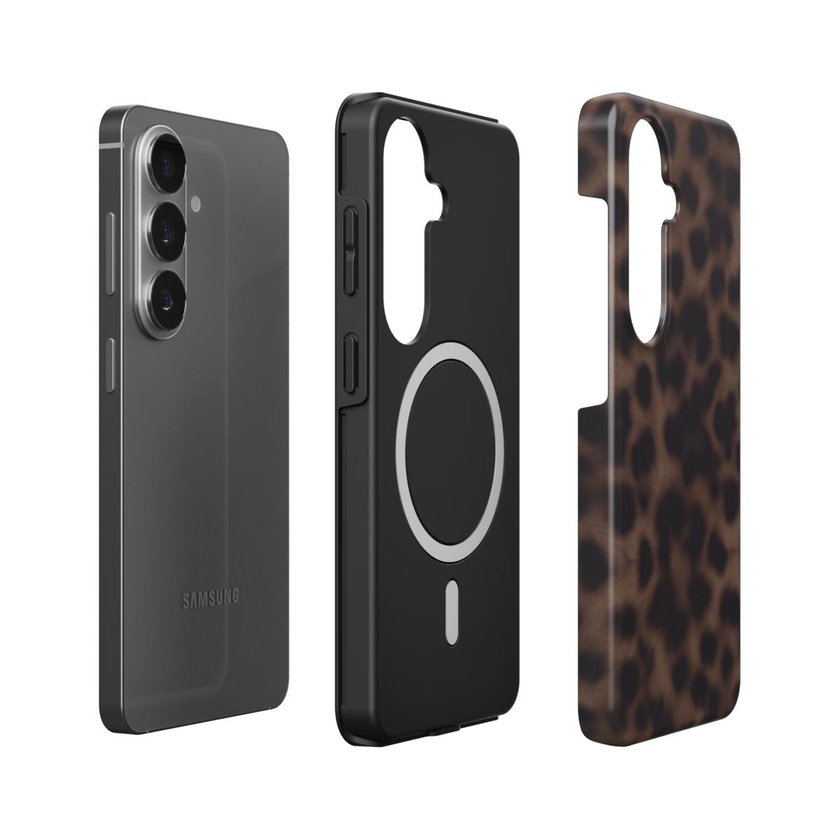 Ombra | Brown Leopard Print Magnetic Samsung Galaxy Case