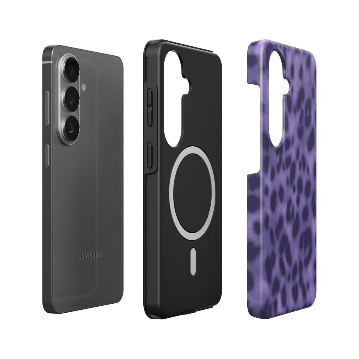 Wildcat | Purple Leopard Print Magnetic Samsung Galaxy Case