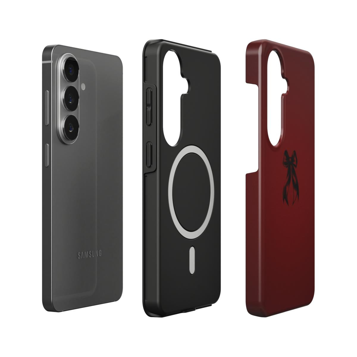 Coquette | Burgundy Bow Magnetic Samsung Galaxy Case