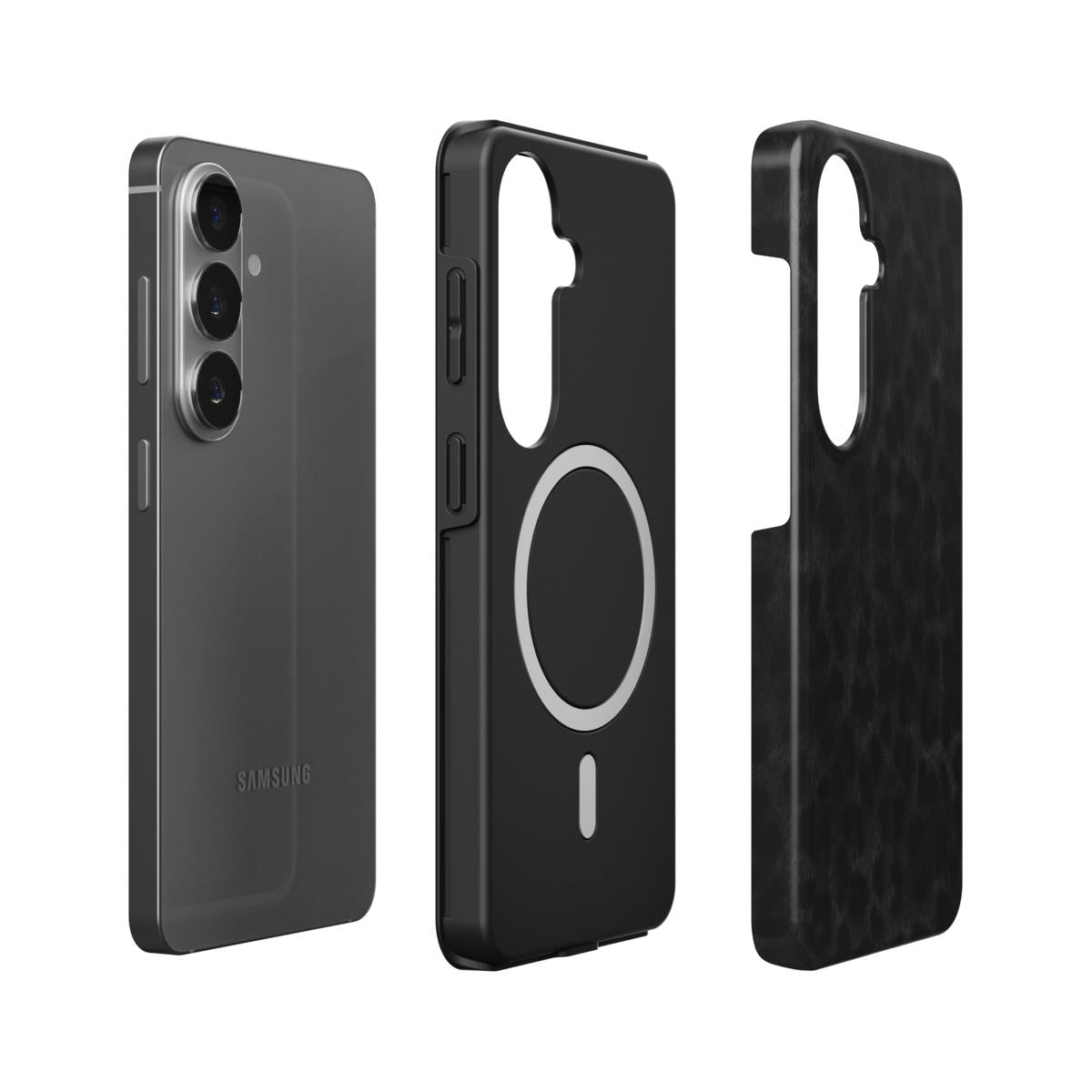 Midnight Panther | Black Tonal Animal Print Magnetic Samsung Galaxy Case