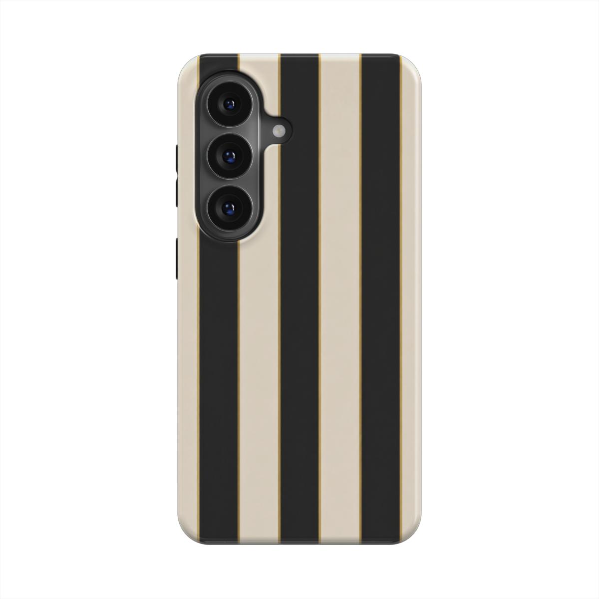 Dress Code | Black & Cream Striped Magnetic Samsung Galaxy Case