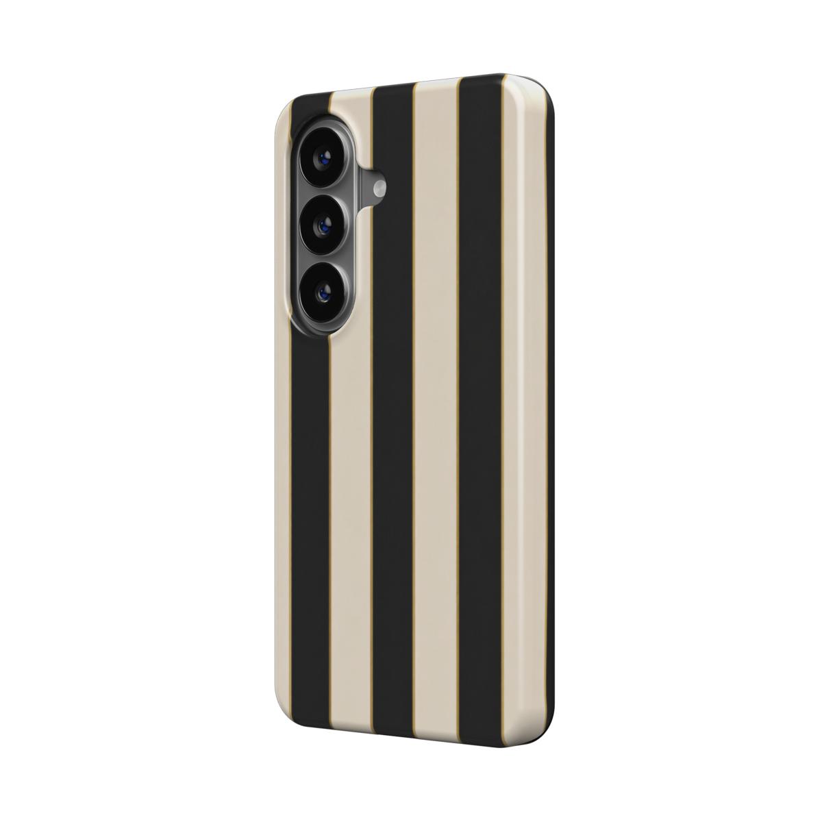 Dress Code | Black & Cream Striped Magnetic Samsung Galaxy Case
