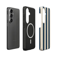 Regatta | Petrol & Cream Striped Magnetic Samsung Galaxy Case
