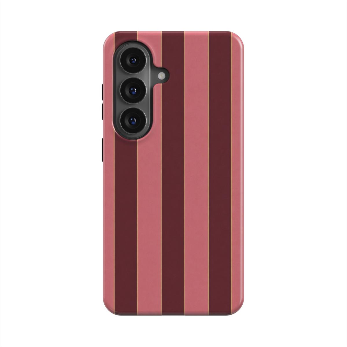 Rouge Salon | Burgundy & Blush Striped Magnetic Samsung Galaxy Case