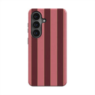Rouge Salon | Burgundy & Blush Striped Magnetic Samsung Galaxy Case