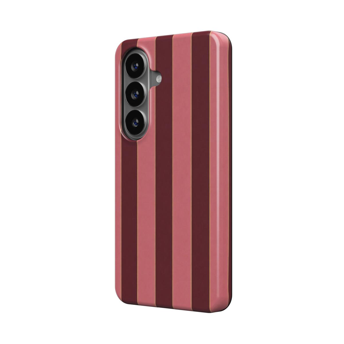 Rouge Salon | Burgundy & Blush Striped Magnetic Samsung Galaxy Case