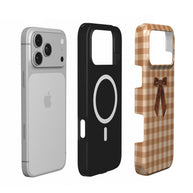 Picnic Date | Brown Gingham Bow MagSafe iPhone Case