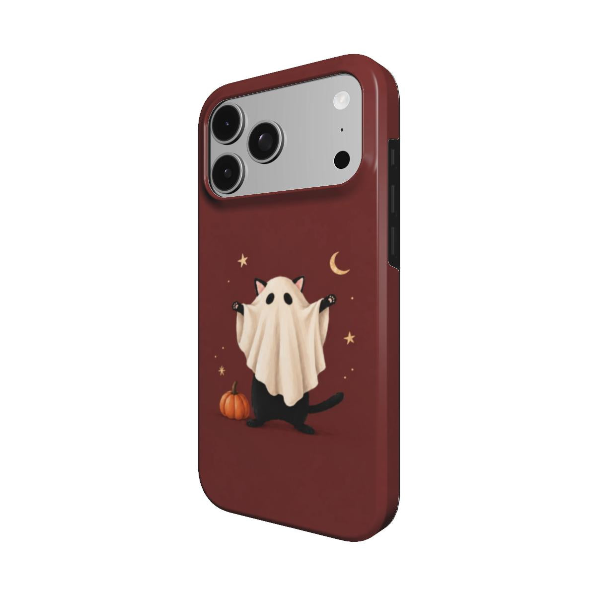 Nine Lives Later | Black Cat Ghost Halloween MagSafe iPhone Case