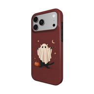 Nine Lives Later | Black Cat Ghost Halloween MagSafe iPhone Case