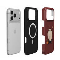 Nine Lives Later | Black Cat Ghost Halloween MagSafe iPhone Case