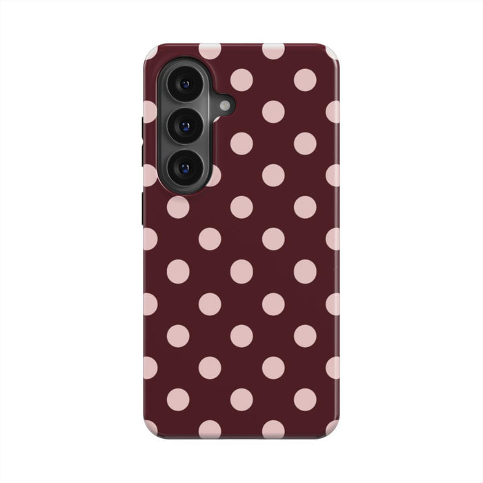 Pin-Up | Burgundy Blush Polka Dot Magnetic Samsung Galaxy Case