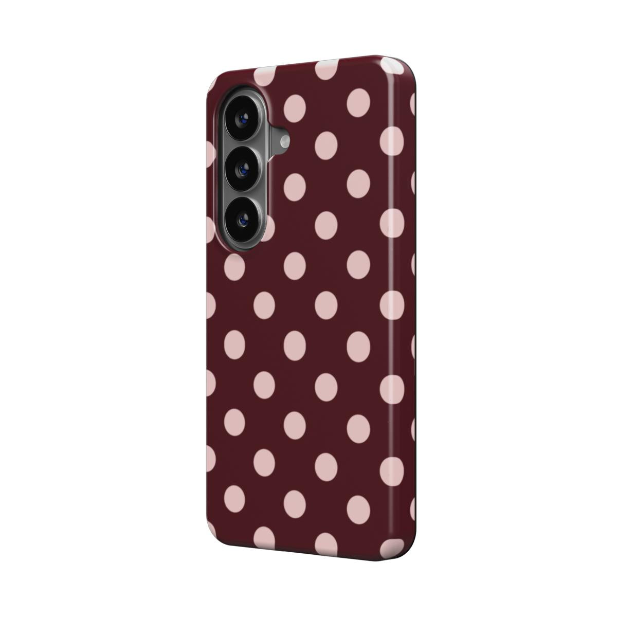Pin-Up | Burgundy Blush Polka Dot Magnetic Samsung Galaxy Case