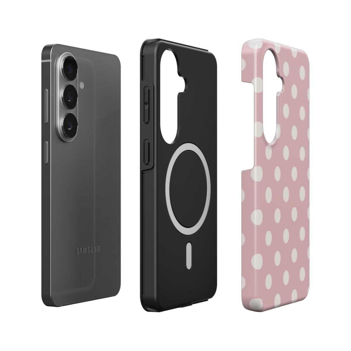 Powder Room | Blush Polka Dot Magnetic Samsung Galaxy Case