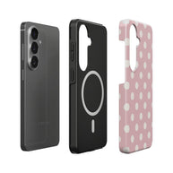 Powder Room | Blush Polka Dot Magnetic Samsung Galaxy Case