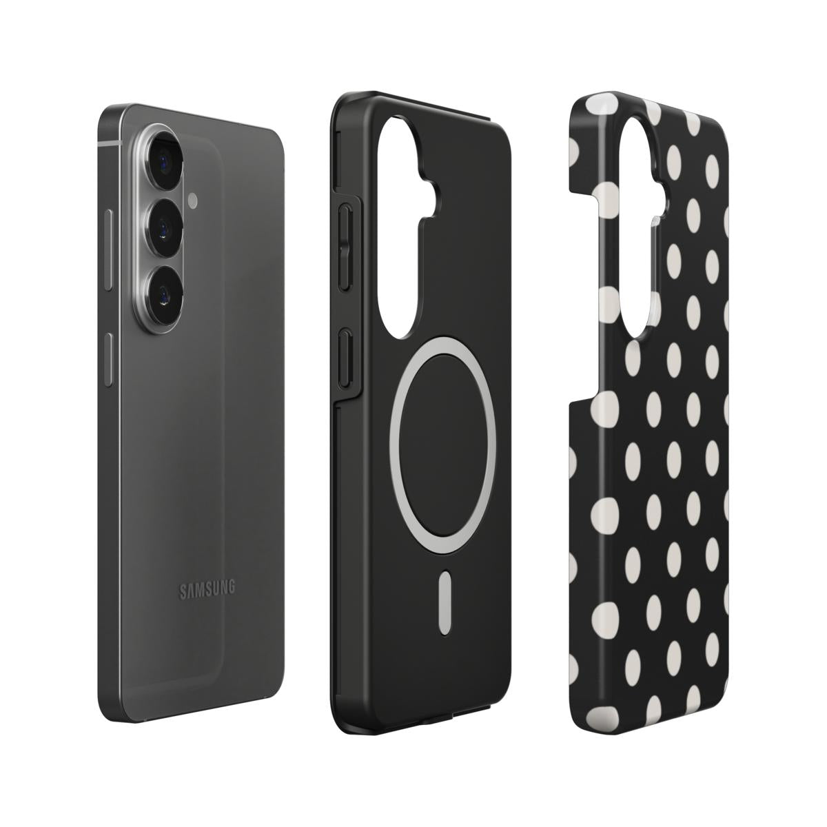 Ballroom | Black & Ivory Polka Dot Magnetic Samsung Galaxy Case