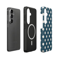 Matinée | Petrol & Ivory Polka Dot Magnetic Samsung Galaxy Case