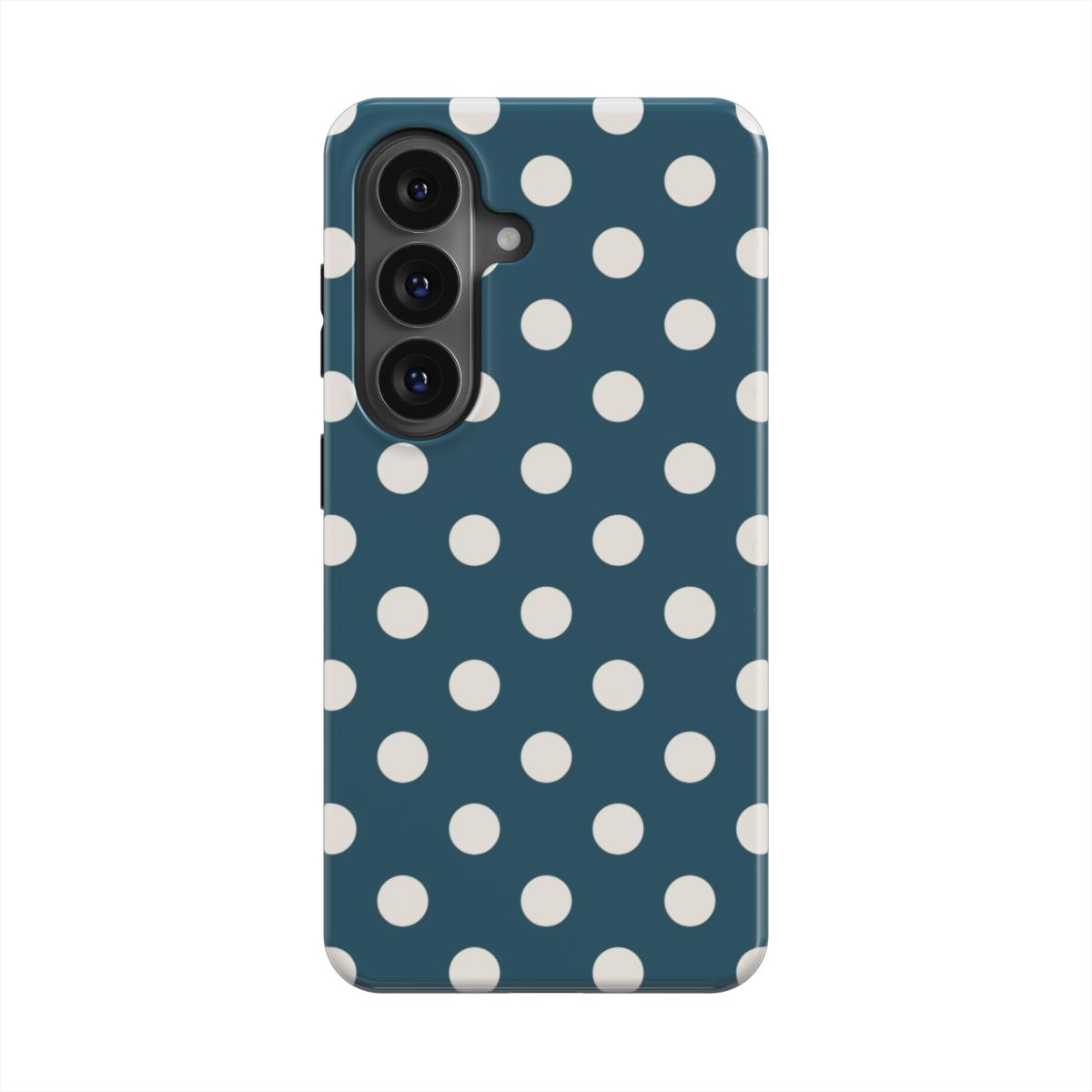 Matinée | Petrol & Ivory Polka Dot Magnetic Samsung Galaxy Case