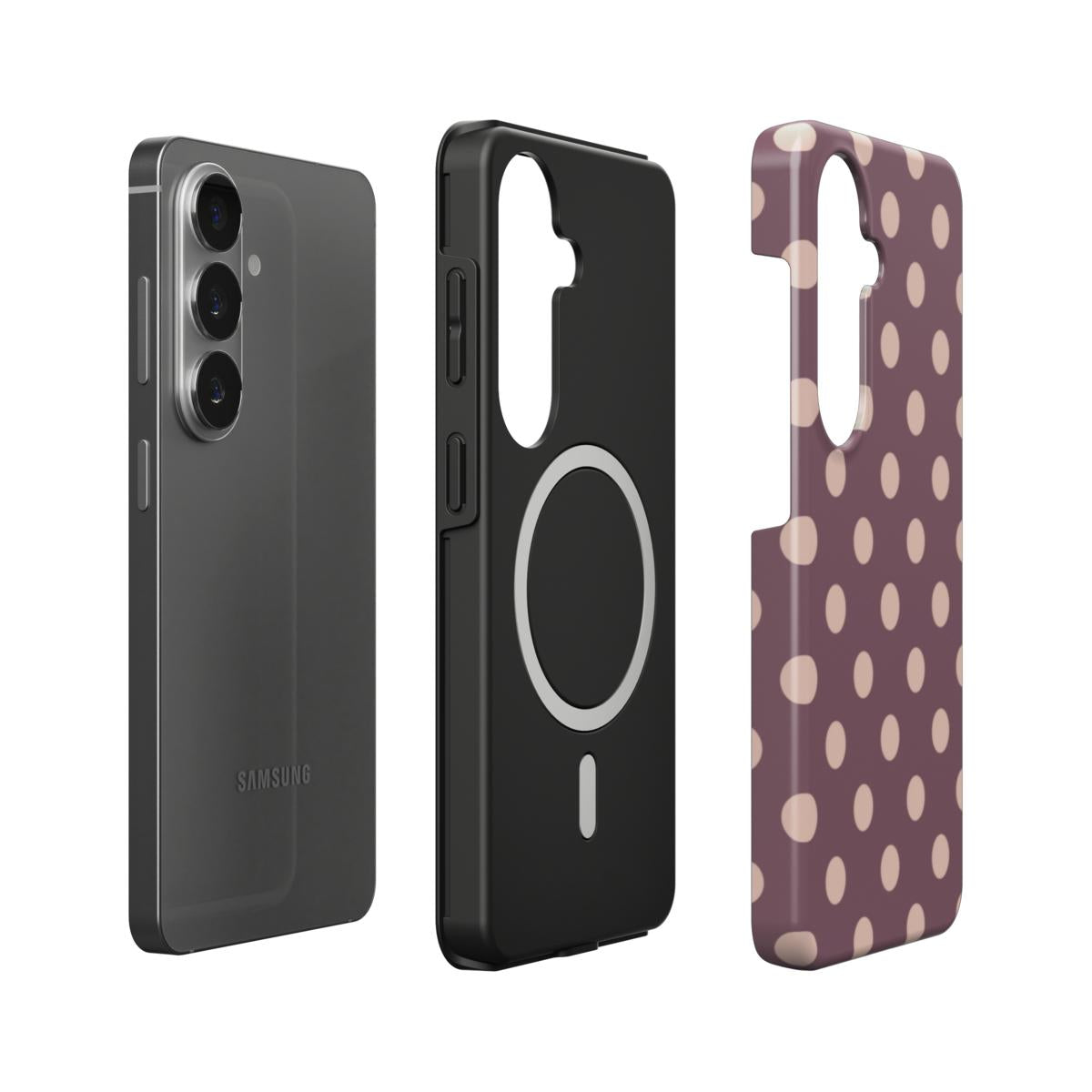 Boudoir | Mauve & Ivory Polka Dot Magnetic Samsung Galaxy Case