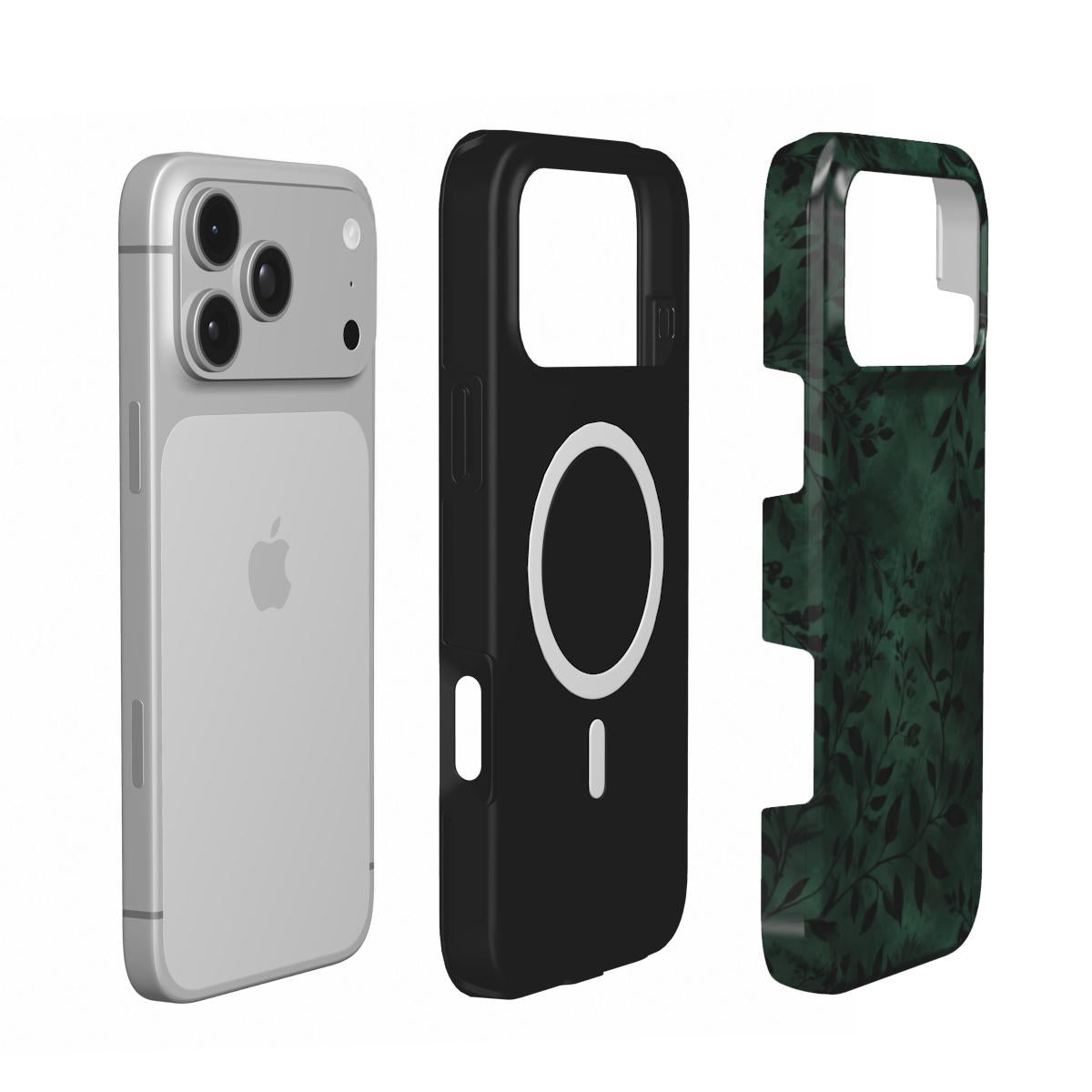 Witch’s Garden | Dark Green Botanical MagSafe iPhone Case
