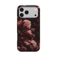 Dark Devotion | Dark Burgundy Floral MagSafe iPhone Case