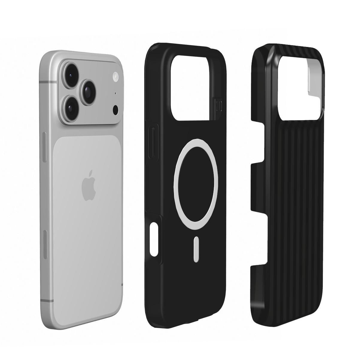 Room 13 | Black Tonal Pinstripe MagSafe iPhone Case