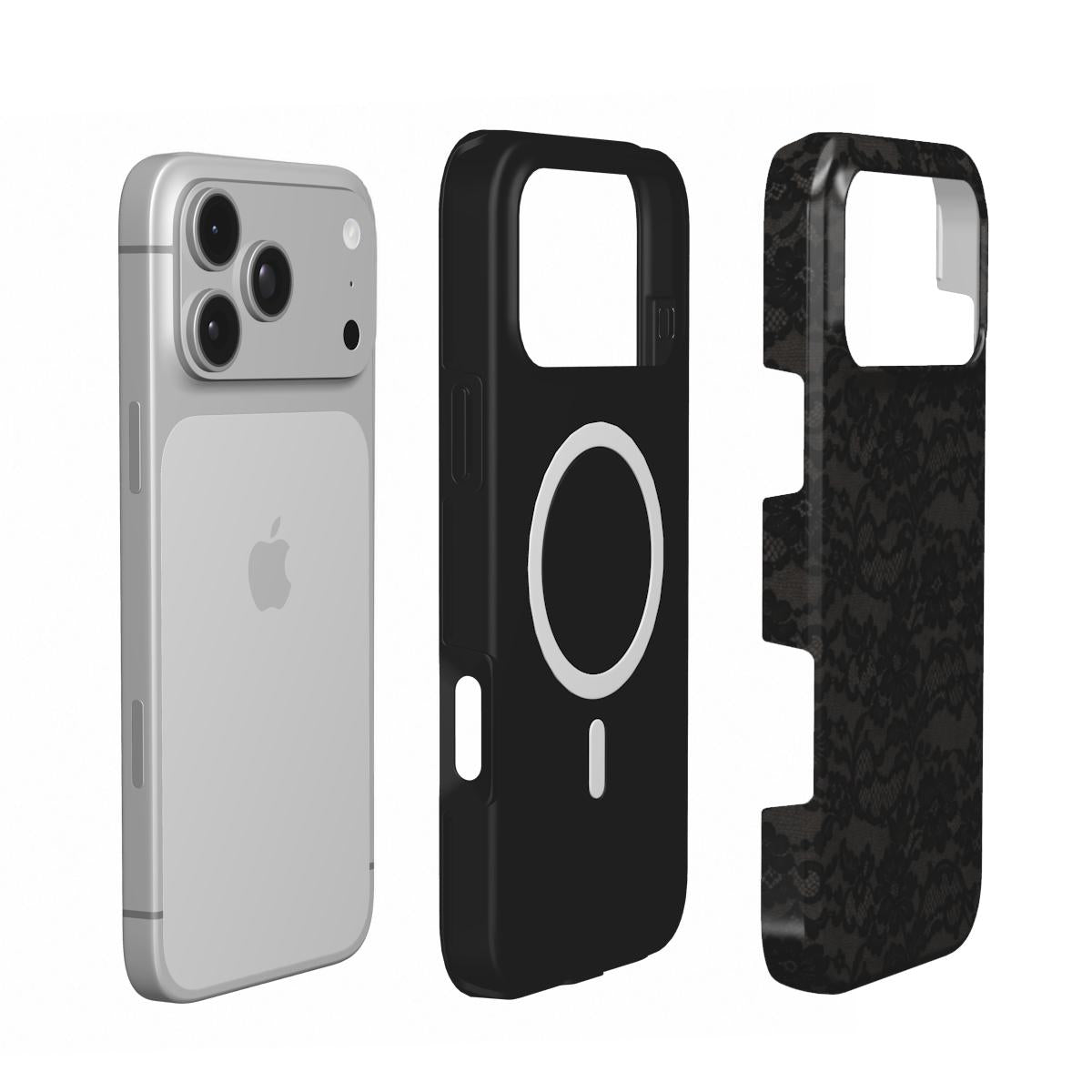 Widow’s Lace | Black Gothic Lace MagSafe iPhone Case