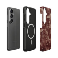 Velvet Kiss | Burgundy Lip Print Magnetic Samsung Galaxy Case