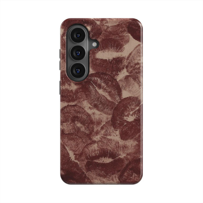 Velvet Kiss | Burgundy Lip Print Magnetic Samsung Galaxy Case