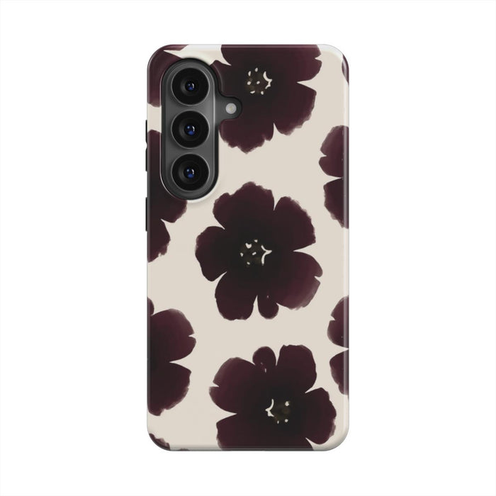 Black Dahlia | Dark Burgundy Floral Magnetic Samsung Galaxy Case