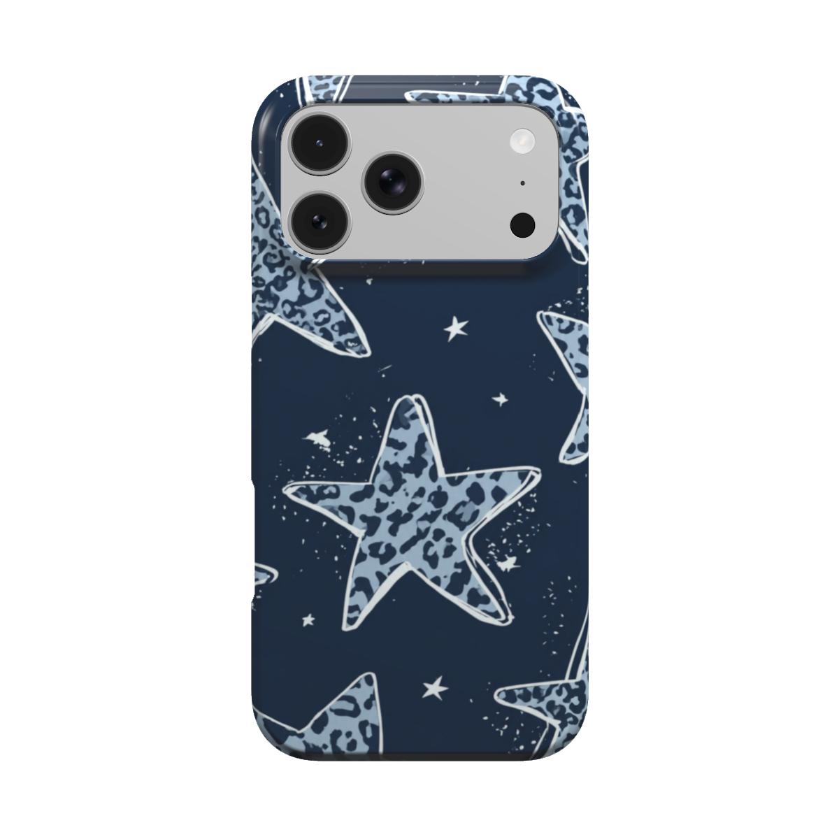 Star Struck | Navy Leopard Star MagSafe iPhone Case