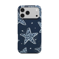 Star Struck | Navy Leopard Star MagSafe iPhone Case