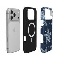 Star Struck | Navy Leopard Star MagSafe iPhone Case