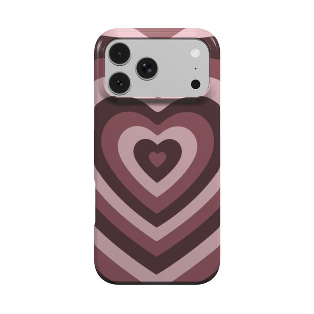 Heartbreaker | Burgundy Retro Heart MagSafe iPhone Case
