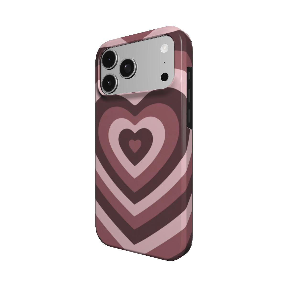 Heartbreaker | Burgundy Retro Heart MagSafe iPhone Case