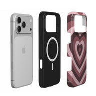 Heartbreaker | Burgundy Retro Heart MagSafe iPhone Case