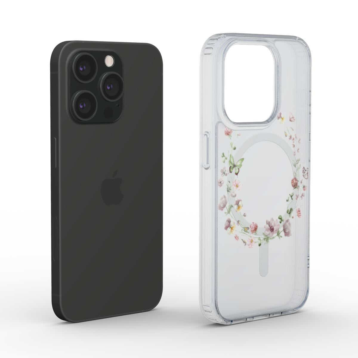 Butterfly Effect | Floral Butterfly MagSafe Clear iPhone Case