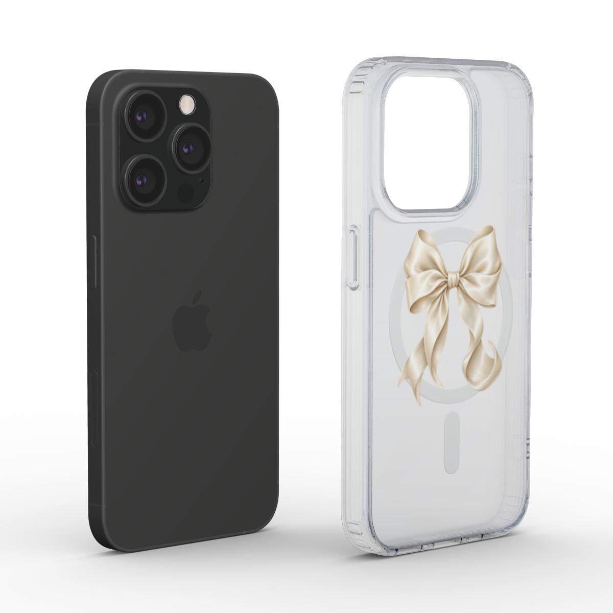 First Dance | Ivory Bow MagSafe Clear iPhone Case