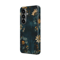 Forgotten Letters | Teal Vintage Floral Magnetic Samsung Galaxy Case
