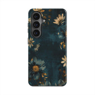 Forgotten Letters | Teal Vintage Floral Magnetic Samsung Galaxy Case
